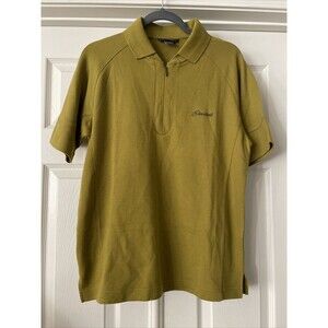 Cloudveil Mens Polo Shirt Small Quarter Zip Logo Green Outdoor Activewear